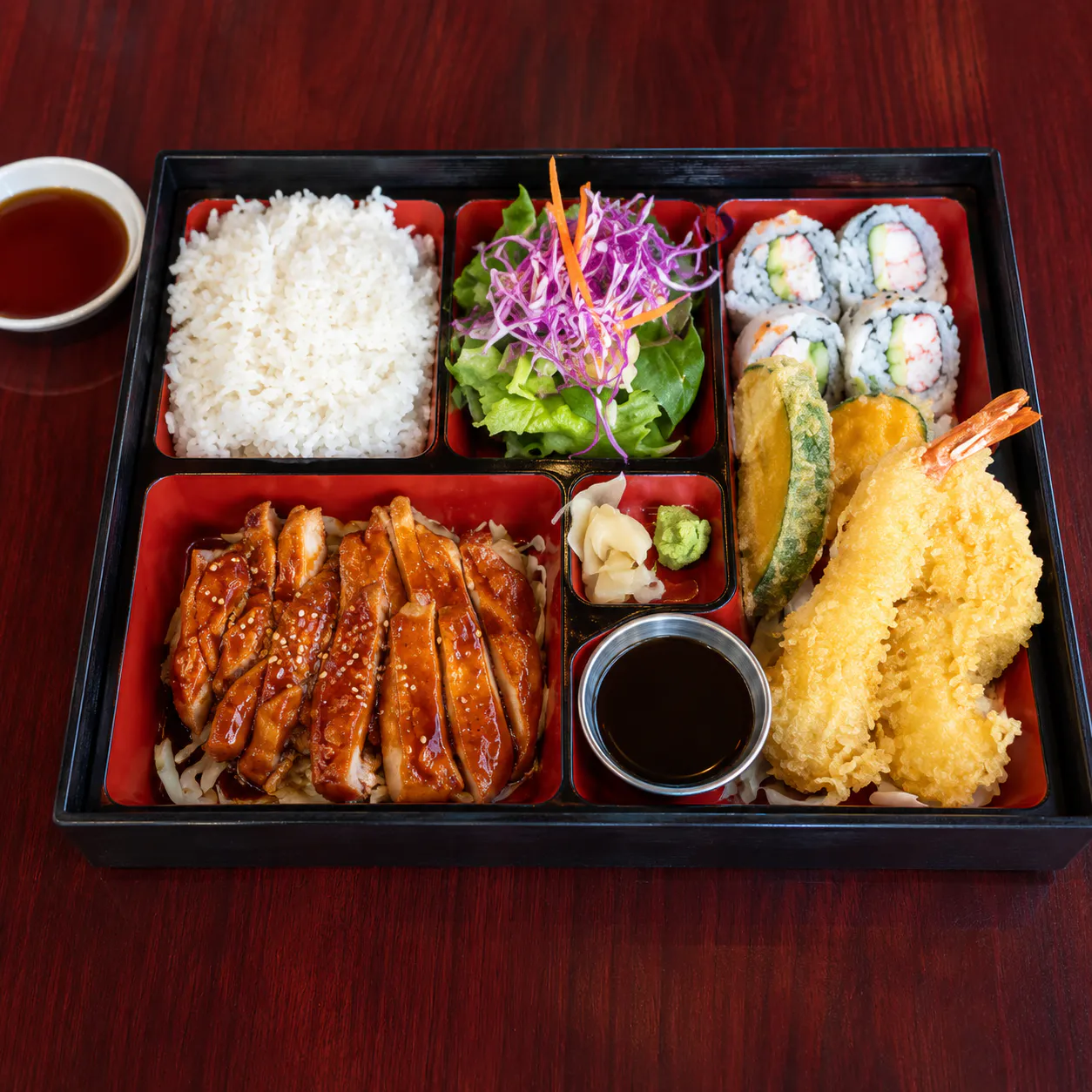 Chicken Teriyaki Bento Box at Jade Bistro, Pan-Asian Fusion Restaurant in Suffern