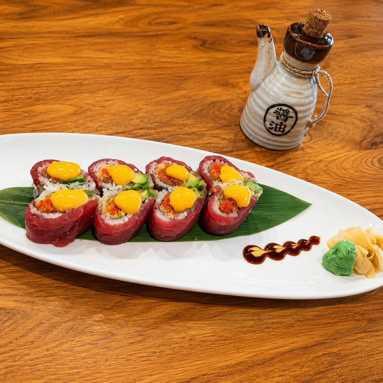 Tuna Wrapped Sushi Roll at Jade Bistro, Pan-Asian Fusion Restaurant in Suffern